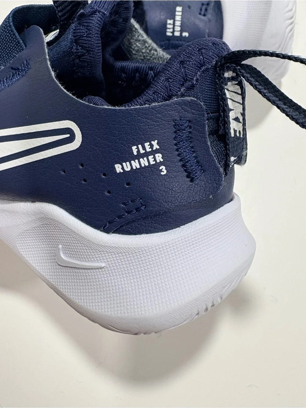 Nike Kids Navy Blue & White Slip-On Sneakers